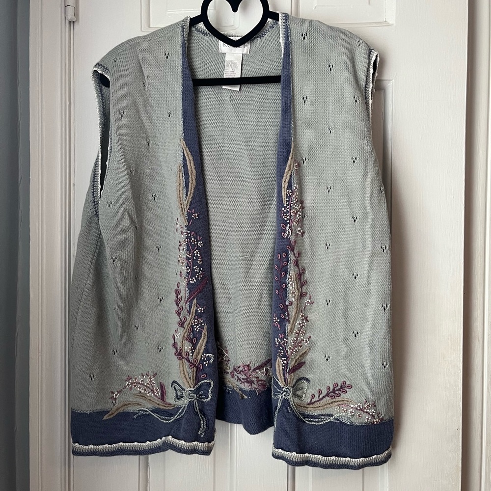 Lavender Embroidered Vest
